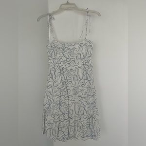 Abercrombie Tie Strap Linen Blend Mini Dress